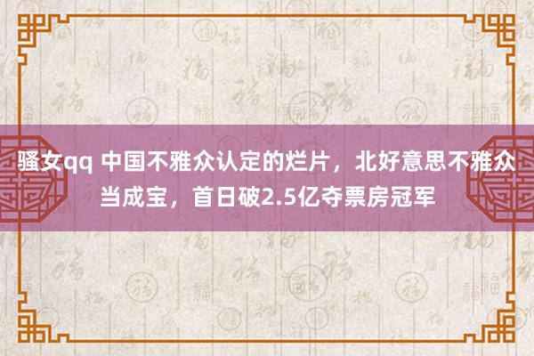 骚女qq 中国不雅众认定的烂片，北好意思不雅众当成宝，首日破2.5亿夺票房冠军