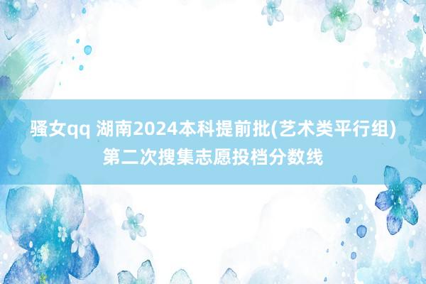 骚女qq 湖南2024本科提前批(艺术类平行组)第二次搜集志愿投档分数线