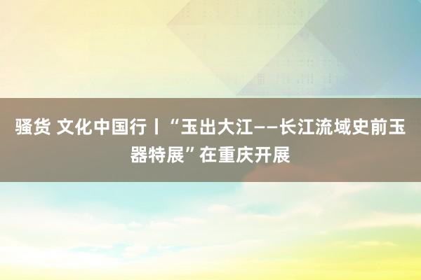 骚货 文化中国行丨“玉出大江——长江流域史前玉器特展”在重庆开展