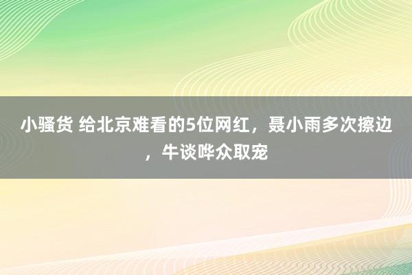 小骚货 给北京难看的5位网红，聂小雨多次擦边，<a href=