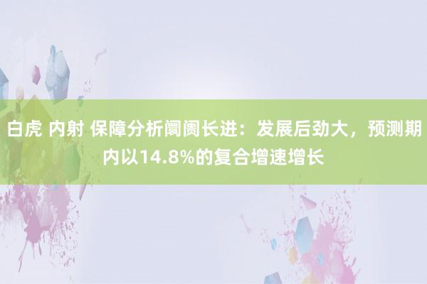 白虎 内射 保障分析阛阓长进：发展后劲大，预测期内以14.8%的复合增速增长