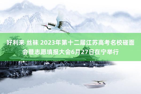 好利来 丝袜 2023年第十二届江苏高考名校碰面会暨志愿填报大会6月27日在宁举行