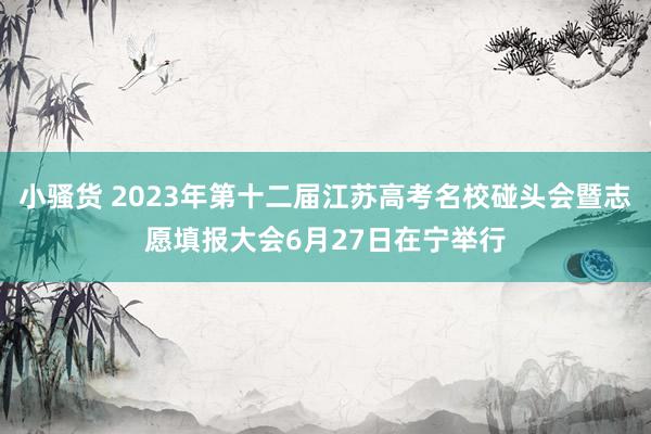 小骚货 2023年第十二届江苏高考名校碰头会暨志愿填报大会6月27日在宁举行